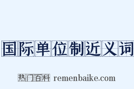 国际单位制近义词是什么意思的图片